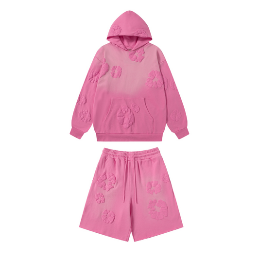 Denim Trs Pink Set