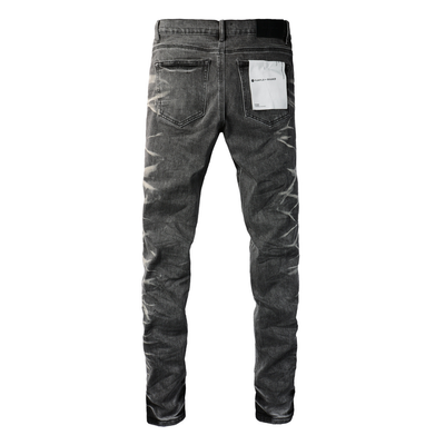 Purple Gradient Grey Ripped Jeans