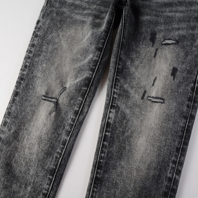 Purple Grey Ripped Jeans