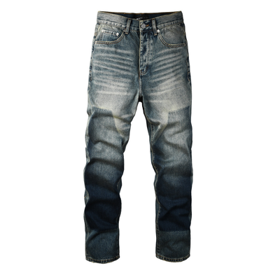 Purple Flared Blue Jeans