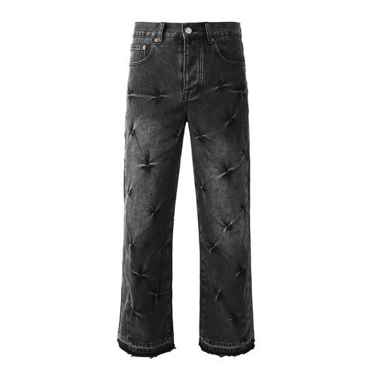 Purple Flared Black Jeans