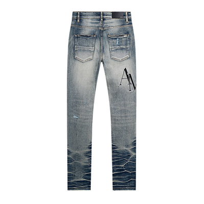 Amr Black Staggered Jeans