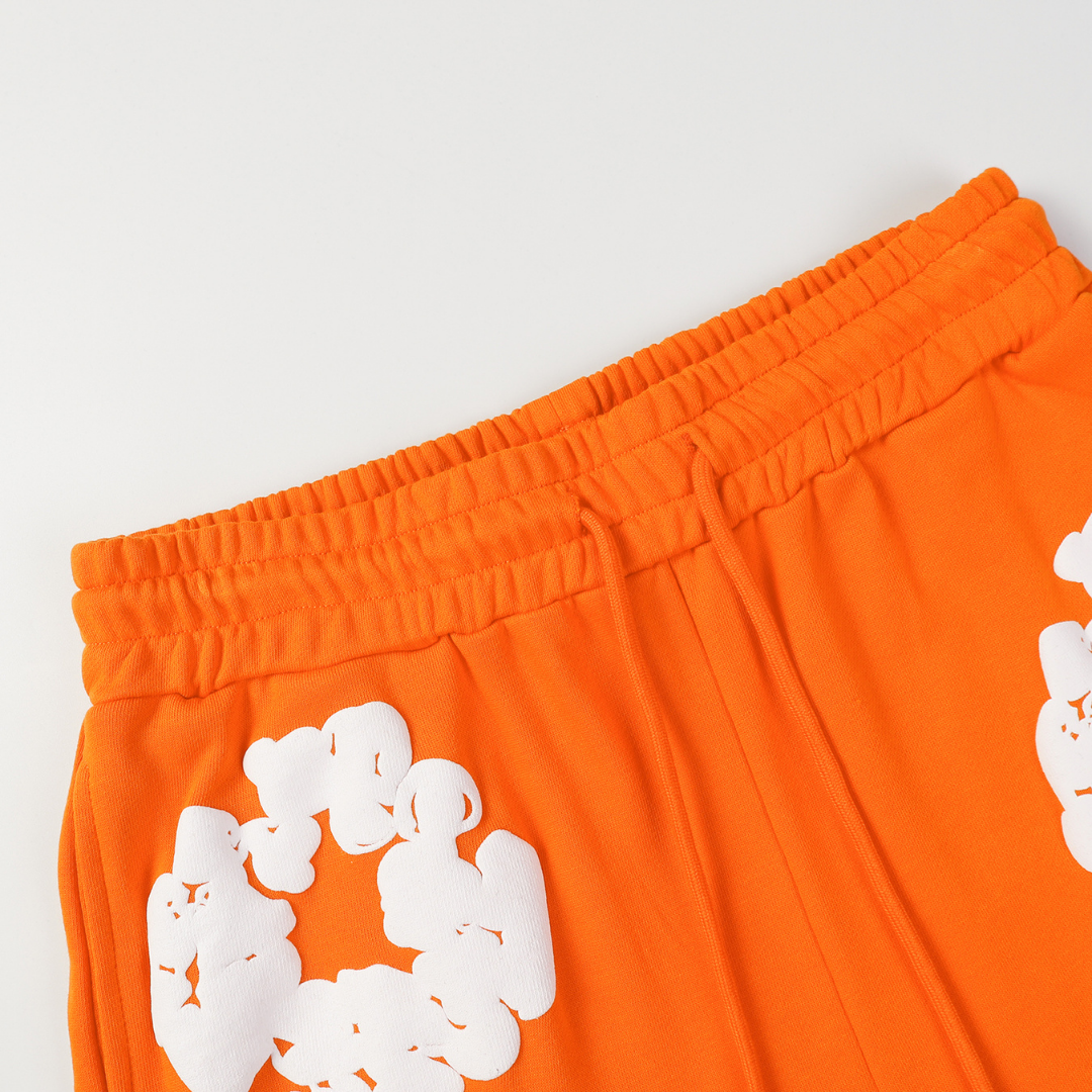Denim Trs Orange Short set