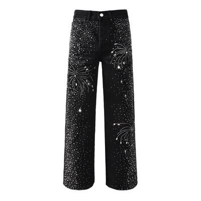 Purple Black Diamonds Jeans