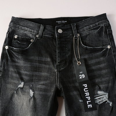 Purple Ripped Grey Black Jeans