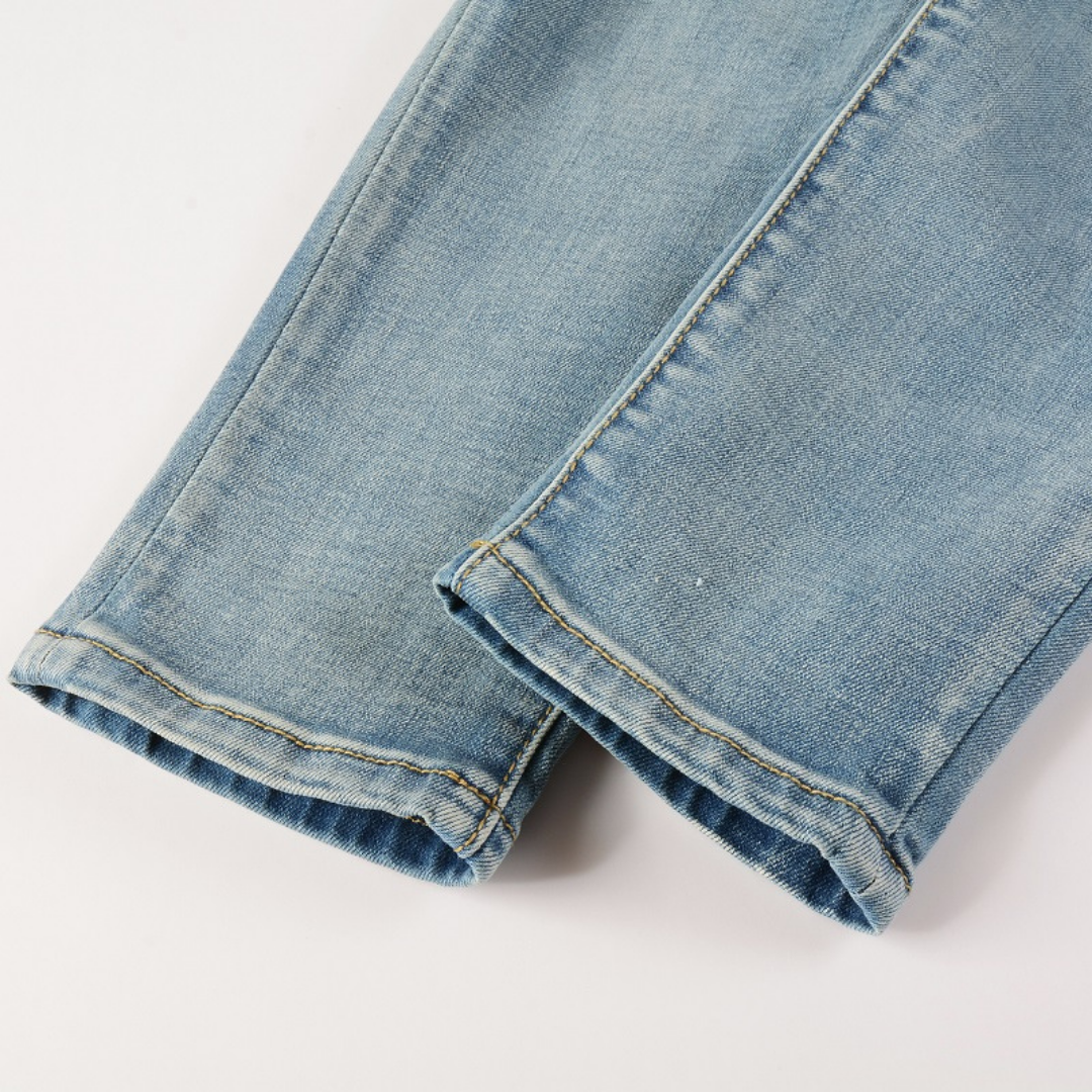 Amr Red Diamond Patch Jeans