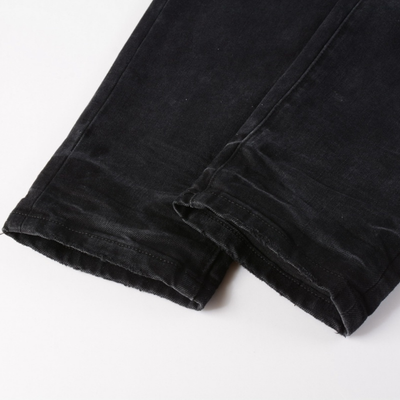 Purple Ripped Black Jeans