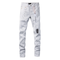 Purple White Paint Jeans