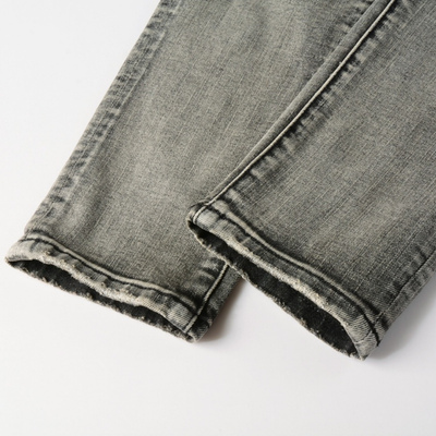 Purple Grey Ripped Jeans