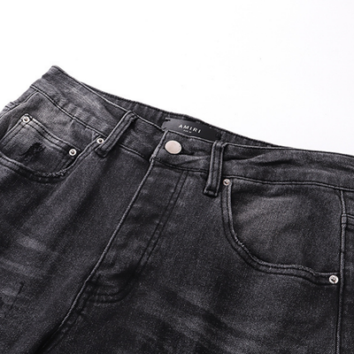 Amr Grey Staggered Logo Jeans
