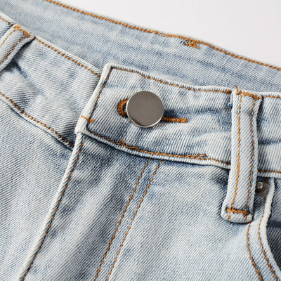 Amr Light Blue Patch Jeans