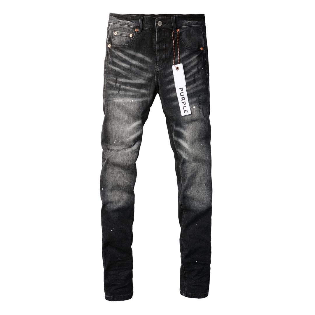 Purple Black Jeans
